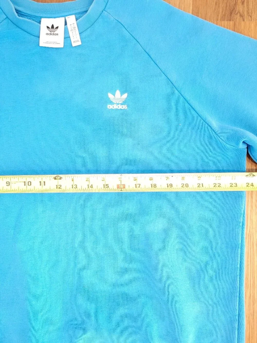 Adidas Originals Trefoil Crewneck Sweatshirt Aqua Blue Large